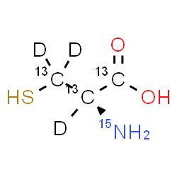 ChemSpider 2D Image | L-Cysteine-13C3,15N,2,3,3-d3 | 13C3H4D315NO2S