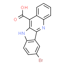 ChemSpider 2D Image | 7-Bromo-10H-indolo[3,2-b]quinoline-11-carboxylic acid | C16H9BrN2O2