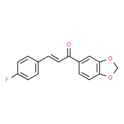 ChemSpider 2D Image | (2E)-1-(1,3-Benzodioxol-5-yl)-3-(4-fluorophenyl)-2-propen-1-one | C16H11FO3