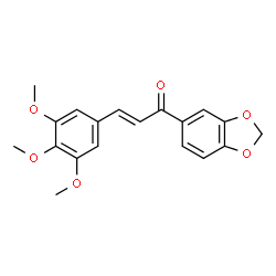 ChemSpider 2D Image | (2E)-1-(1,3-Benzodioxol-5-yl)-3-(3,4,5-trimethoxyphenyl)-2-propen-1-one | C19H18O6