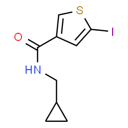 ChemSpider 2D Image | N-(Cyclopropylmethyl)-5-iodo-3-thiophenecarboxamide | C9H10INOS