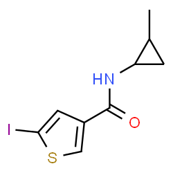 ChemSpider 2D Image | 5-Iodo-N-(2-methylcyclopropyl)-3-thiophenecarboxamide | C9H10INOS
