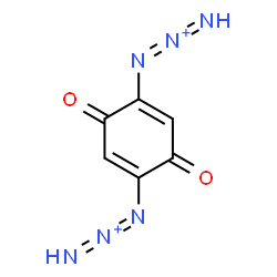 ChemSpider 2D Image | 1,1'-(3,6-Dioxo-1,4-cyclohexadiene-1,4-diyl)bis(1,2-triazadien-2-ium) | C6H4N6O2
