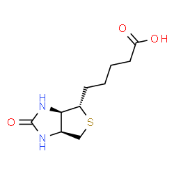 ChemSpider 2D Image | 5-[(3aR,4S,6aS)-2-Oxohexahydro-1H-thieno[3,4-d]imidazol-4-yl]pentanoic acid | C10H16N2O3S