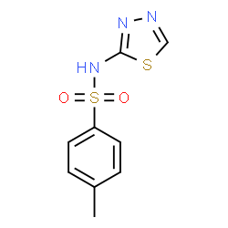 ChemSpider 2D Image | 4-Methyl-N-(1,3,4-thiadiazol-2-yl)benzenesulfonamide | C9H9N3O2S2