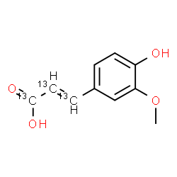 ChemSpider 2D Image | FERULIC ACID-1,2,3-13C3 | C713C3H10O4