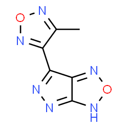 ChemSpider 2D Image | 6-(4-Methyl-1,2,5-oxadiazol-3-yl)-3H-pyrazolo[3,4-c][1,2,5]oxadiazole | C6H4N6O2