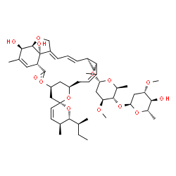 ChemSpider 2D Image | (1'R,2S,4'S,5S,6R,8'R,12'S,13'S,20'R,21'R,24'S)-6-[(2S)-2-Butanyl]-21',24'-dihydroxy-5,11',13',22'-tetramethyl-2'-oxo-5,6-dihydrospiro[pyran-2,6'-[3,7,19]trioxatetracyclo[15.6.1.1~4,8~.0~20,24~]pentac
osa[10,14,16,22]tetraen]-12'-yl 2,6-dideoxy-4-O-(2,6-dideoxy-3-O-methyl-alpha-L-arabino-hexopyranosyl)-3-O-methyl-alpha-L-arabino-hexopyranoside | C48H72O14