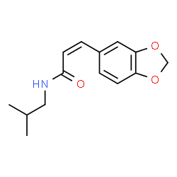 ChemSpider 2D Image | (2Z)-3-(1,3-Benzodioxol-5-yl)-N-isobutylacrylamide | C14H17NO3