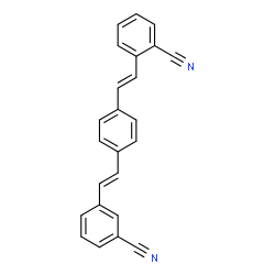 ChemSpider 2D Image | 2-(2-(4-(2-(3-Cyanophenyl)vinyl)phenyl)vinyl)benzonitrile | C24H16N2