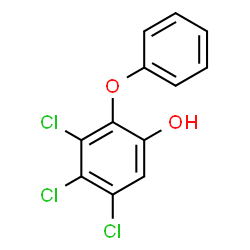 ChemSpider 2D Image | 3,4,5-Trichloro-2-phenoxyphenol | C12H7Cl3O2