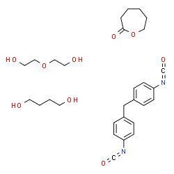 ChemSpider 2D Image | butane-1,4-diol; 2-(2-hydroxyethoxy)ethanol; 1-isocyanato-4-[(4-isocyanatophenyl)methyl]benzene; oxepan-2-one | C29H40N2O9