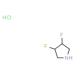 ChemSpider 2D Image | 3,4-Difluoropyrrolidine hydrochloride (1:1) | C4H8ClF2N