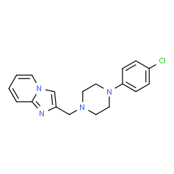 ChemSpider 2D Image | 2-{[4-(4-Chlorophenyl)-1-piperazinyl]methyl}imidazo[1,2-a]pyridine | C18H19ClN4