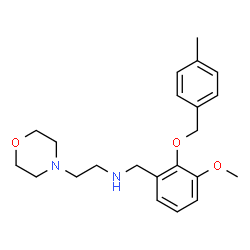 ChemSpider 2D Image | N-{3-Methoxy-2-[(4-methylbenzyl)oxy]benzyl}-2-(4-morpholinyl)ethanamine | C22H30N2O3