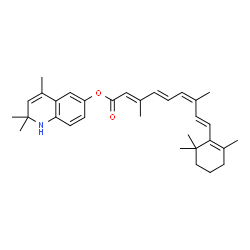 ChemSpider 2D Image | (9cis)-O~15~-(2,2,4-Trimethyl-1,2-dihydro-6-quinolinyl)retinoic acid | C32H41NO2