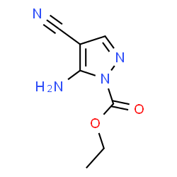 ChemSpider 2D Image | ETHYL 5-AMINO-4-CYANOPYRAZOLE-1-CARBOXYLATE | C7H8N4O2