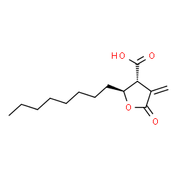 ChemSpider 2D Image | (2S,3R)-4-Methylene-2-octyl-5-oxotetrahydro-3-furancarboxylic acid | C14H22O4