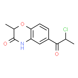ChemSpider 2D Image | 6-(2-Chloropropanoyl)-2-methyl-2H-1,4-benzoxazin-3(4H)-one | C12H12ClNO3