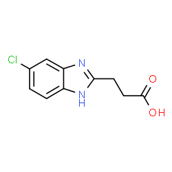 ChemSpider 2D Image | 3-(5-Chloro-1H-benzimidazol-2-yl)propanoic acid | C10H9ClN2O2
