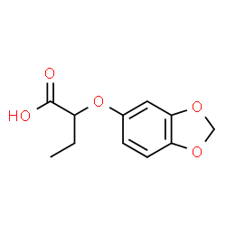 ChemSpider 2D Image | 2-(1,3-Benzodioxol-5-yloxy)butanoic acid | C11H12O5