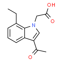 ChemSpider 2D Image | (3-Acetyl-7-ethyl-1H-indol-1-yl)acetic acid | C14H15NO3