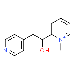 ChemSpider 2D Image | 2-[1-Hydroxy-2-(4-pyridinyl)ethyl]-1-methylpyridinium | C13H15N2O