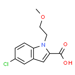 ChemSpider 2D Image | 5-chloro-1-(2-methoxyethyl)indole-2-carboxylic acid | C12H12ClNO3