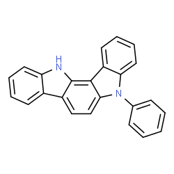 ChemSpider 2D Image | 5-Phenyl-5,12-dihydroindolo[3,2-a]carbazole | C24H16N2