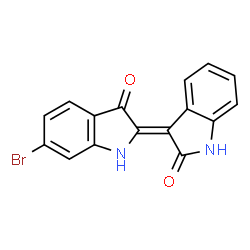 ChemSpider 2D Image | (3Z)-3-(6-Bromo-3-oxo-1,3-dihydro-2H-indol-2-ylidene)-1,3-dihydro-2H-indol-2-one | C16H9BrN2O2