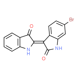 ChemSpider 2D Image | (3Z)-6-Bromo-3-(3-oxo-1,3-dihydro-2H-indol-2-ylidene)-1,3-dihydro-2H-indol-2-one | C16H9BrN2O2