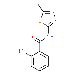 ChemSpider 2D Image | 2-Hydroxy-N-(5-methyl-1,3,4-thiadiazol-2-yl)benzamide | C10H9N3O2S