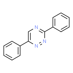 ChemSpider 2D Image | 3,6-Diphenyl-1,2,4-triazine | C15H11N3