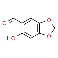 ChemSpider 2D Image | 6-Hydroxy-1,3-benzodioxole-5-carbaldehyde | C8H6O4