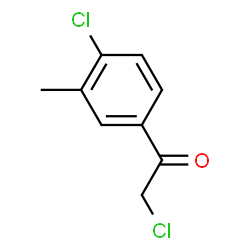 ChemSpider 2D Image | 2-Chloro-1-(4-chloro-3-methylphenyl)ethanone | C9H8Cl2O