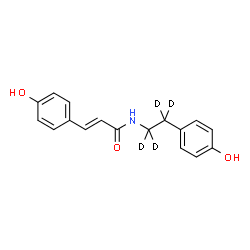 ChemSpider 2D Image | (2E)-3-(4-Hydroxyphenyl)-N-[2-(4-hydroxyphenyl)(~2~H_4_)ethyl]acrylamide | C17H13D4NO3