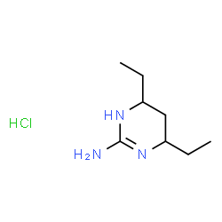 ChemSpider 2D Image | 4,6-Diethyl-1,4,5,6-tetrahydro-2-pyrimidinamine hydrochloride (1:1) | C8H18ClN3