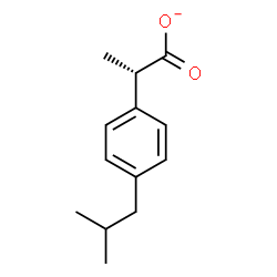 ChemSpider 2D Image | (2S)-2-(4-Isobutylphenyl)propanoate | C13H17O2