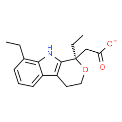 ChemSpider 2D Image | [(1R)-1,8-Diethyl-1,3,4,9-tetrahydropyrano[3,4-b]indol-1-yl]acetate | C17H20NO3