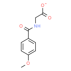 ChemSpider 2D Image | [(4-Methoxybenzoyl)amino]acetate | C10H10NO4