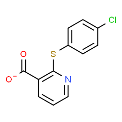 ChemSpider 2D Image | 2-[(4-Chlorophenyl)sulfanyl]nicotinate | C12H7ClNO2S