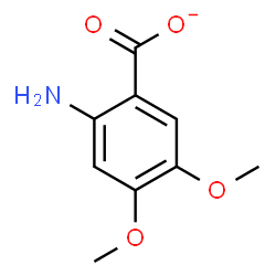 ChemSpider 2D Image | 2-Amino-4,5-dimethoxybenzoate | C9H10NO4