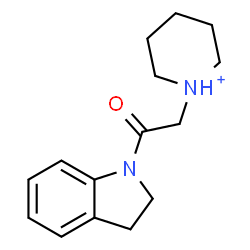 ChemSpider 2D Image | 1-[2-(2,3-Dihydro-1H-indol-1-yl)-2-oxoethyl]piperidinium | C15H21N2O
