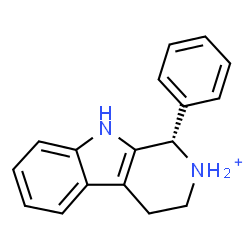 ChemSpider 2D Image | (1S)-1-Phenyl-2,3,4,9-tetrahydro-1H-beta-carbolin-2-ium | C17H17N2
