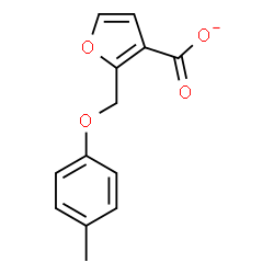 ChemSpider 2D Image | 2-[(4-Methylphenoxy)methyl]-3-furoate | C13H11O4