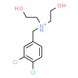 ChemSpider 2D Image | N-(3,4-Dichlorobenzyl)-2-hydroxy-N-(2-hydroxyethyl)ethanaminium | C11H16Cl2NO2