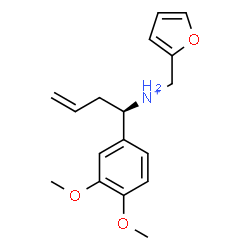 ChemSpider 2D Image | (1R)-1-(3,4-Dimethoxyphenyl)-N-(2-furylmethyl)-3-buten-1-aminium | C17H22NO3