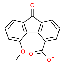 ChemSpider 2D Image | 5-Methoxy-9-oxo-9H-fluorene-4-carboxylate | C15H9O4