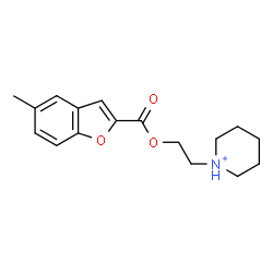 ChemSpider 2D Image | 1-(2-{[(5-Methyl-1-benzofuran-2-yl)carbonyl]oxy}ethyl)piperidinium | C17H22NO3