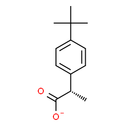 ChemSpider 2D Image | (2S)-2-[4-(2-Methyl-2-propanyl)phenyl]propanoate | C13H17O2